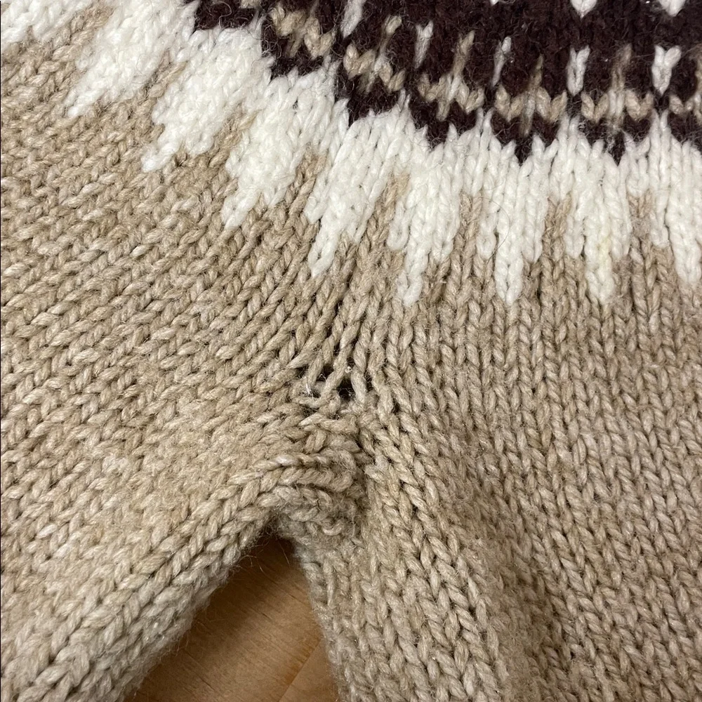 Handmade wool knit fair isle unisex sweater men’s size medium women’s large - Picture 14 of 15